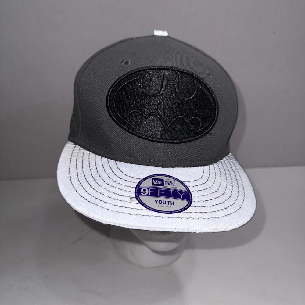 9fifty Youth Batman DC Comics Baseball Cap Gray Reflective‎ 2015 Snapback Hat